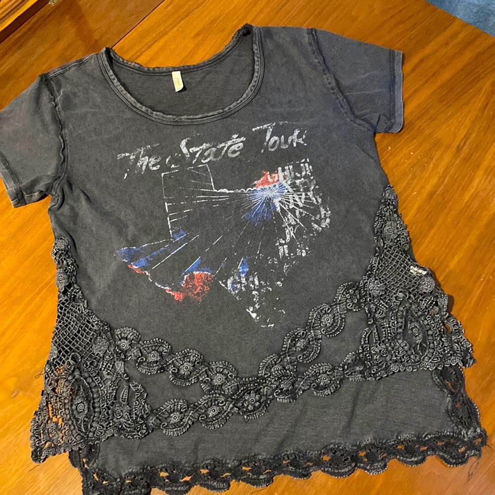Free People State Tour Texas gray antiqued tee
